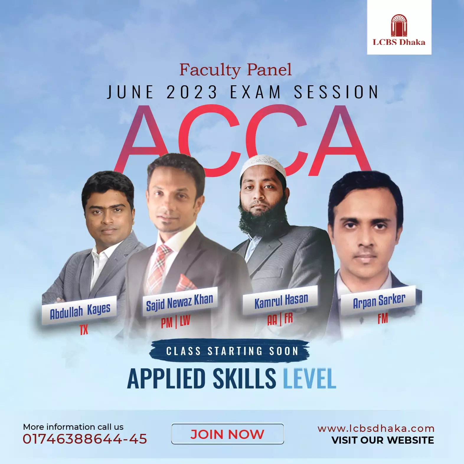 ACCA Applied Skills Level Faculty- June 2023 Exam Session - LCBS Dhaka ...